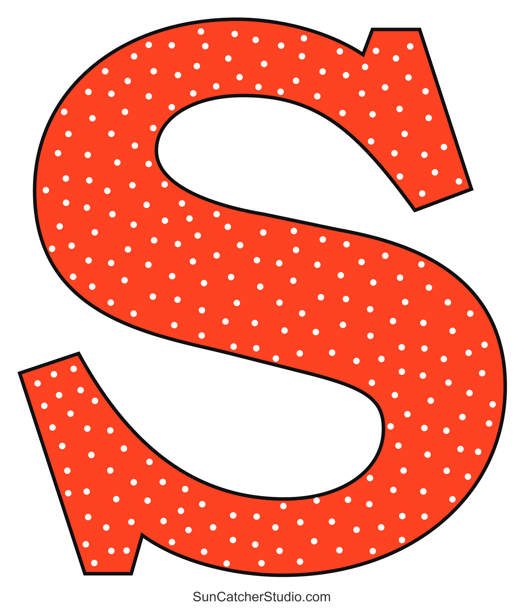 alphabet letters and numbers with a colorful polka dot design